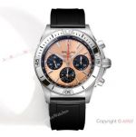 Swiss Grade Replica Breitling New Chronomat B01 Copper Dial Black Rubber Strap 42mm